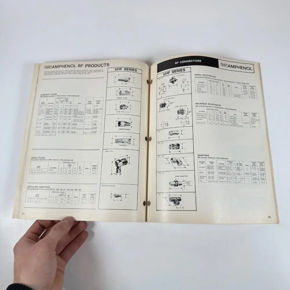 Amphenol Bunker Ramo General Products Illustrated Catalog GL6 Connectors Vintage